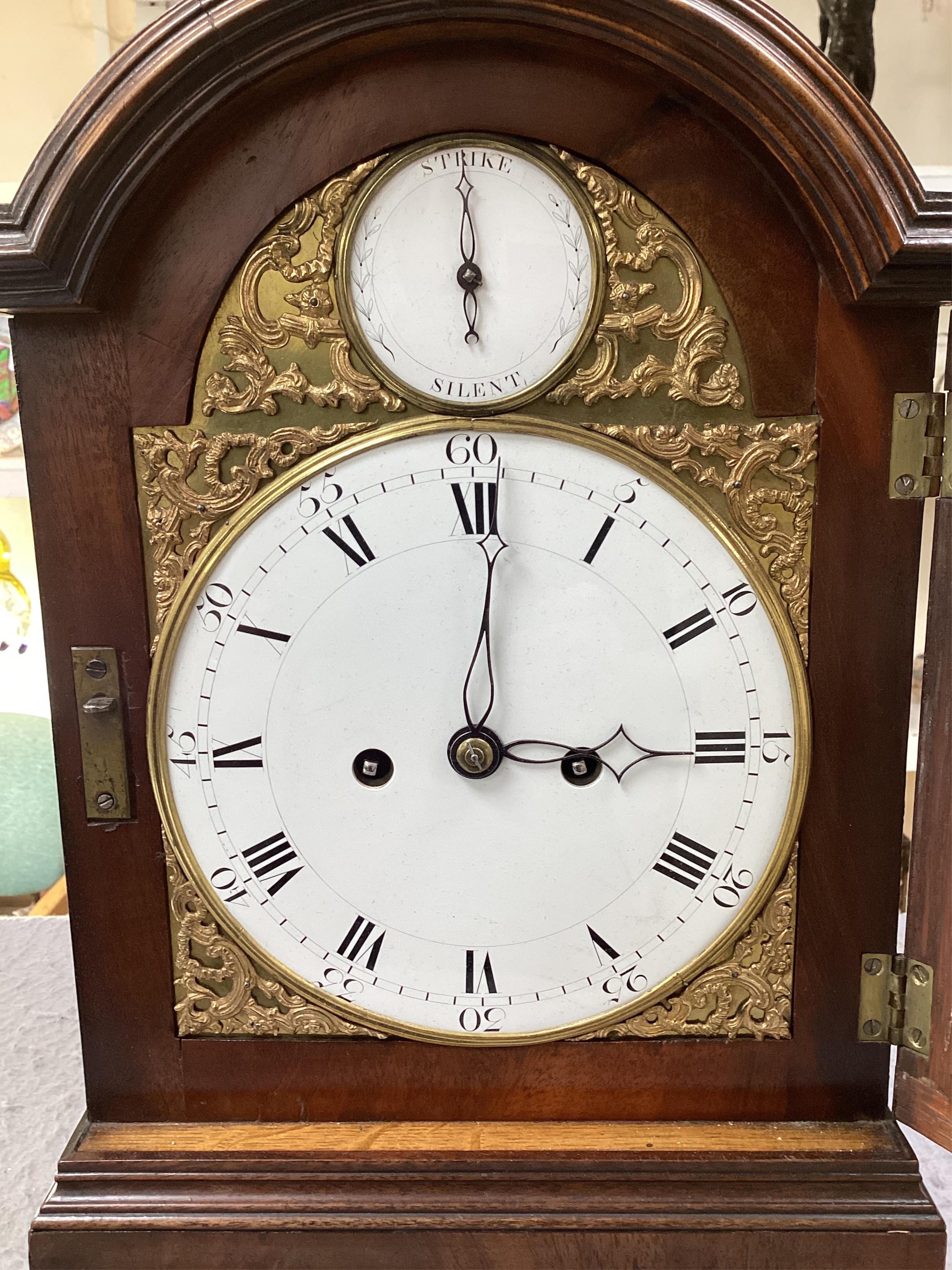 Charles Scholfield of Barnsley. A George III arched pearwood cased bracket clock